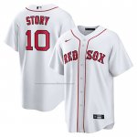Camiseta Beisbol Hombre Boston Red Sox Trevor Story Primera Replica Blanco