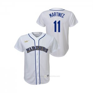 Camiseta Beisbol Nino Seattle Mariners Edgar Martinez Cooperstown Collection Primera Blanco