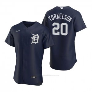 Camiseta Beisbol Hombre Detroit Tigers Spencer Torkelson Autentico Alterno Azul