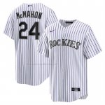 Camiseta Beisbol Hombre Colorado Rockies Ryan McMahon Primera Replica Blanco