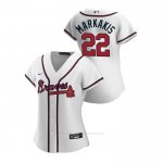 Camiseta Beisbol Mujer Atlanta Braves Nick Markakis 2020 Replica Primera Blanco