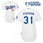 Camiseta Beisbol Hombre Los Angeles Dodgers Joc Pederson 31 Blanco 1ª Cool Base