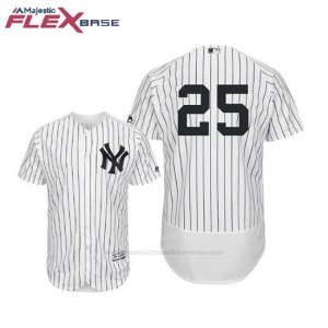 Camiseta Beisbol Hombre New York Yankees Gleyber Torres Flex Base Autentico Coleccion 1ª Blanco