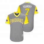 Camiseta Beisbol Hombre San Diego Padres Manuel Margot 2018 Llws Players Weekend Yoandry Gris