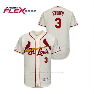 Camiseta Beisbol Hombre St. Louis Cardinals Jedd Gyorko 150th Aniversario Patch Autentico Flex Base Crema