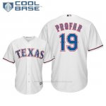 Camiseta Beisbol Hombre Texas Rangers Jurickson Profar Cool Base 1ª Blanco