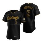 Camiseta Beisbol Hombre Pittsburgh Pirates Erik Gonzalez Autentico Alterno Negro