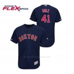Camiseta Beisbol Hombre Boston Red Sox Chris Sale 150th Aniversario Patch Autentico Flex Base Azul