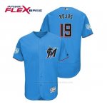 Camiseta Beisbol Hombre Miami Marlins Miguel Rojas Flex Base Entrenamiento de Primavera 2019 Azul