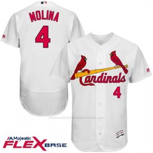 Camiseta Beisbol Hombre St. Louis Cardinals Yadier Molina Blanco Autentico Coleccion Flex Base Blanco