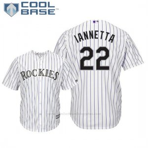 Camiseta Beisbol Hombre Rockies Chris Iannetta Cool Base 1ª Blanco