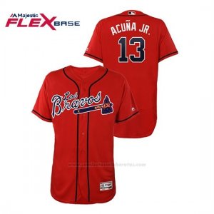Camiseta Beisbol Hombre Atlanta Braves Ronald Acuna Jr. Hispanic Heritage Flex Base Rojo