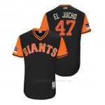 Camiseta Beisbol Hombre San Francisco Giants Johnny Cueto 2018 Llws Players Weekend El Jucho Negro