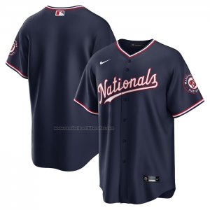 Camiseta Beisbol Hombre Washington Nationals Alterno Replica Azul