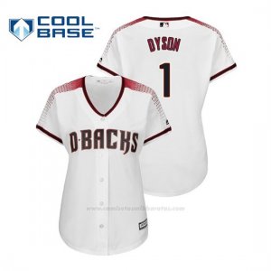 Camiseta Beisbol Mujer Arizona Diamondbacks Jarrod Dyson Cool Base Majestic Home Blanco