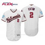 Camiseta Beisbol Hombre Washington Nationals Adam Eaton Flex Base Entrenamiento de Primavera 2019 Blanco
