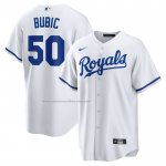 Camiseta Beisbol Hombre Kansas City Royals Kris Bubic Primera Replica Blanco Camiseta Beisbol Hombre Kansas City Royals Kris Bubic Primera Replica Blanco