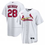 Camiseta Beisbol Hombre St. Louis Cardinals Nolan Arenado Primera Replica Blanco