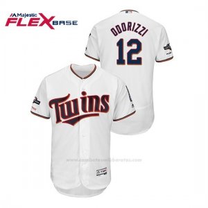 Camiseta Beisbol Hombre Minnesota Twins Jake Odorizzi 2019 Postseason Flex Base Blanco