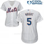 Camiseta Beisbol Mujer New York Mets David Wright Cool Base Blanco