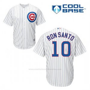 Camiseta Beisbol Hombre Chicago Cubs 10 Ron Santo Blanco 1ª Cool Base