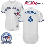 Camiseta Beisbol Hombre Toronto Blue Jays Marcus Stroman 6 Blanco Flex Base 40 Aniversario