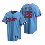 Camiseta Beisbol Hombre Minnesota Twins Byron Buxton Replica Alterno Azul