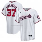 Camiseta Beisbol Hombre Washington Nationals Stephen Strasburg Primera Replica Blanco