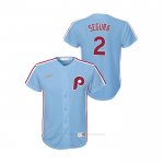 Camiseta Beisbol Nino Philadelphia Phillies Jean Segura Cooperstown Collection Road Azul