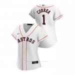 Camiseta Beisbol Mujer Houston Astros Carlos Correa 2020 Replica Primera Blanco