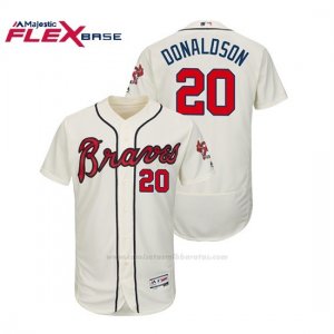 Camiseta Beisbol Hombre Atlanta Braves Josh Donaldson Flex Base Autentico Collezione Alternato Crema
