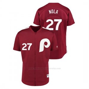 Camiseta Beisbol Hombre Philadelphia Phillies Aaron Nola 1979 Saturday Night Special Autentico Rojo