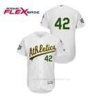 Camiseta Beisbol Hombre Oakland Athletics 2019 Jackie Robinson Day Flex Base Blanco
