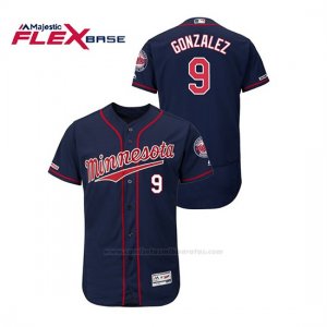 Camiseta Beisbol Hombre Minnesota Twins Marwin Gonzalez 150th Aniversario Patch Autentico Flex Base Azul2