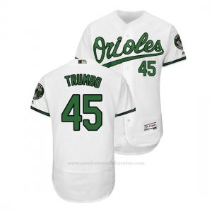 Camiseta Beisbol Hombre Baltimore Orioles Mark Trumbo Throwback Earth Day Blanco