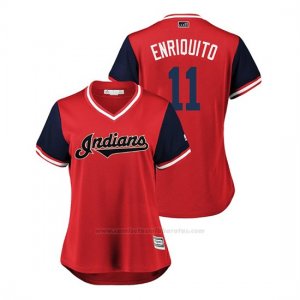 Camiseta Beisbol Mujer Cleveland Indians Jose Ramirez 2018 Llws Players Weekend Enriquito Rojo