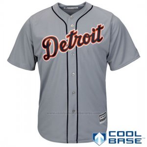 Camiseta Beisbol Hombre Detroit Tigers Gris Cool Base