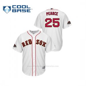 Camiseta Beisbol Hombre Boston Red Sox Steve Pearce 2019 Gold Program Cool Base Blanco