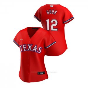 Camiseta Beisbol Mujer Texas Rangers Rougned Odor 2020 Replica Alterno Rojo