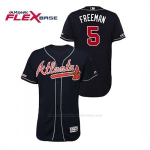 Camiseta Beisbol Hombre Atlanta Braves Freddie Freeman 150th Aniversario Patch Autentico Flex Base Azul
