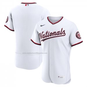 Camiseta Beisbol Hombre Washington Nationals Primera Autentico Blanco1