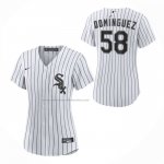 Camiseta Beisbol Mujer Chicago White Sox Seranthony Dominguez Primera Replica Blanco