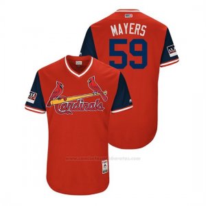 Camiseta Beisbol Hombre St. Louis Cardinals Mike Mayers 2018 Llws Players Weekend Mayers Rojo