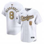 Camiseta Beisbol Hombre Los Angeles Dodgers Enrique Hernandez 2025 Gold Collection Limited Blanco