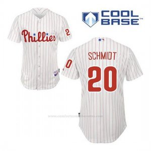 Camiseta Beisbol Hombre Philadelphia Phillies Mike Schmidt 20 Blanco 1ª Cool Base