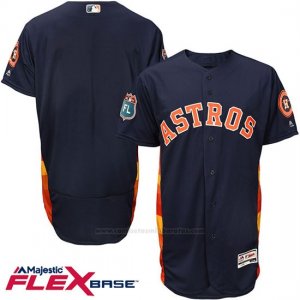 Camiseta Beisbol Hombre Houston Astros Blank Azul Flex Base Autentico Coleccion Entrenamiento de Primavera