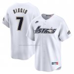 Camiseta Beisbol Hombre Houston Astros Craig Biggio Throwback Cooperstown Collection Limited Blanco