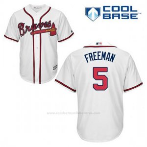 Camiseta Beisbol Hombre Atlanta Braves 5 Frojodie Freeman Blanco 1ª Cool Base