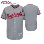 Camiseta Beisbol Hombre Washington Nationals Gris 2018 Dia de la Madre Flex Base