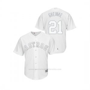 Camiseta Beisbol Hombre Houston Astros Zack Greinke 2019 Players Weekend Greinke Replica Blanco